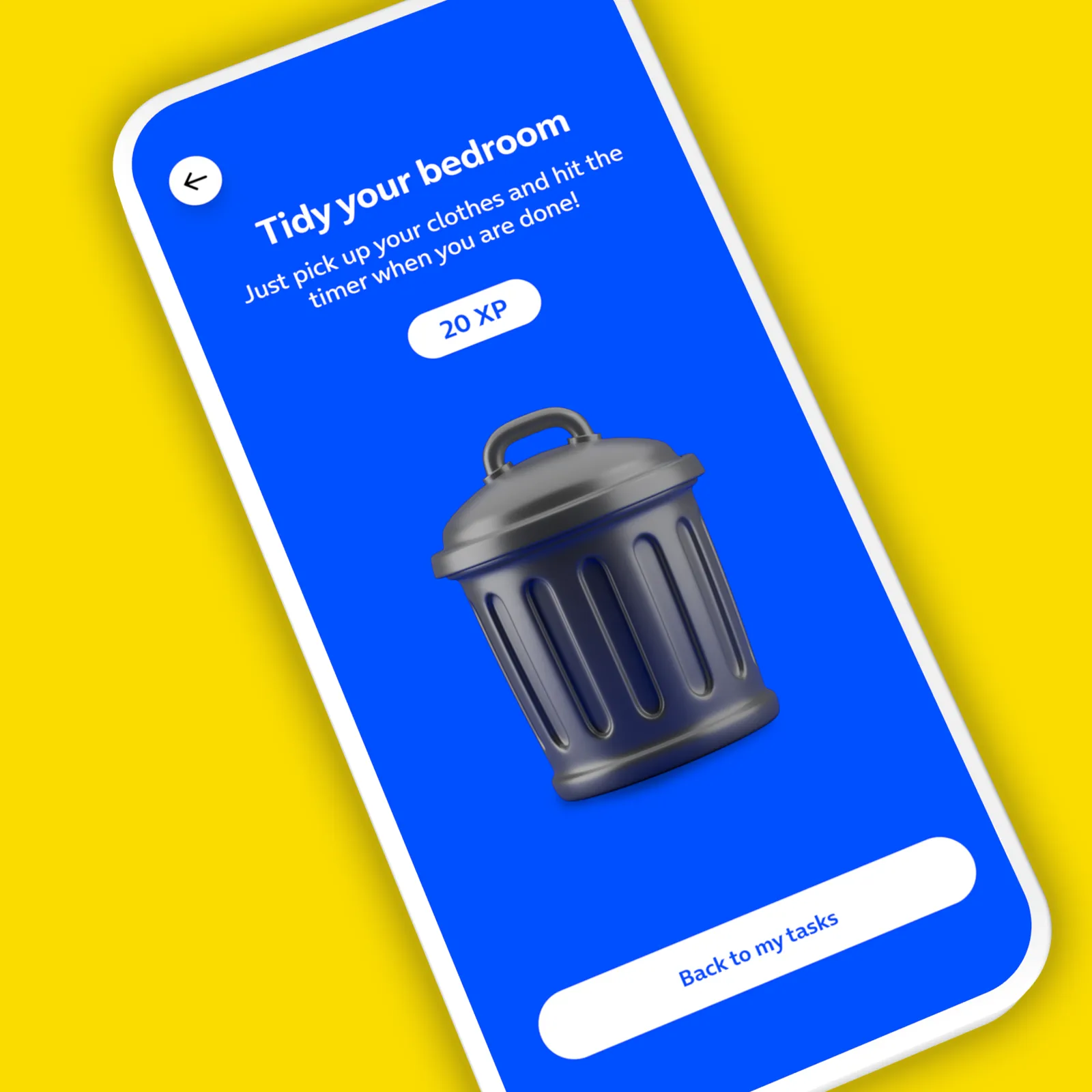 O2 Family App 3D trash bin reward icon