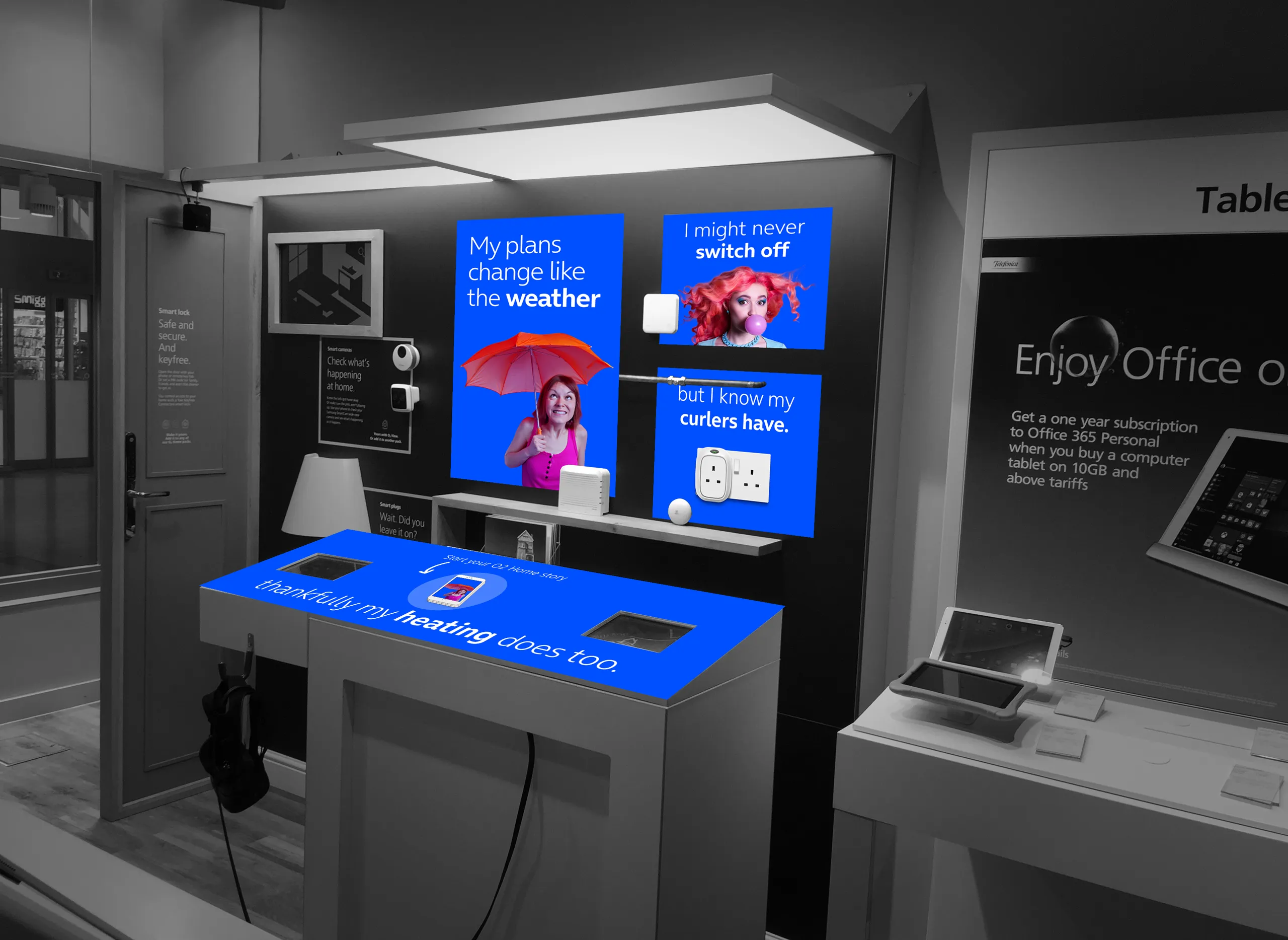 Mockup of O2 Home